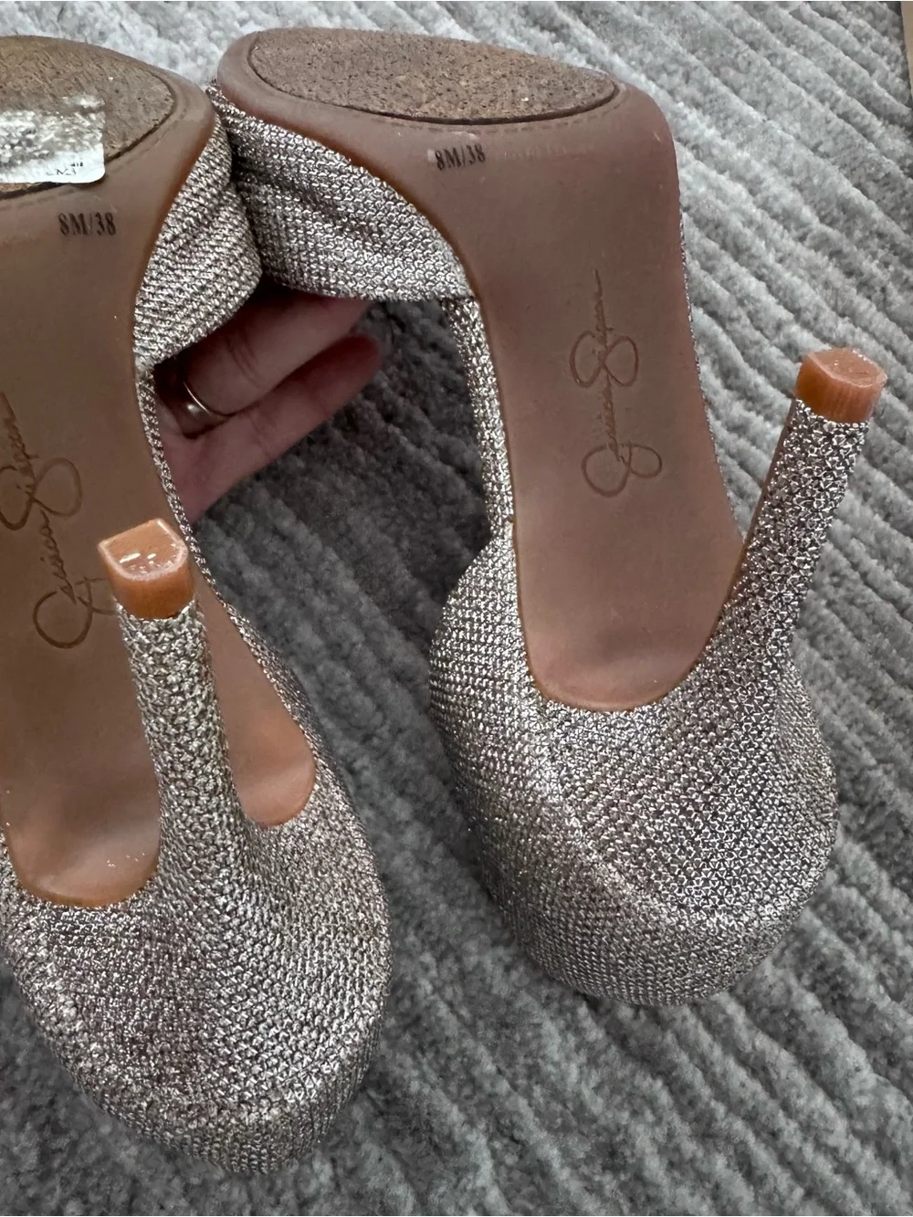 Jessica Simpson sparkling silver
